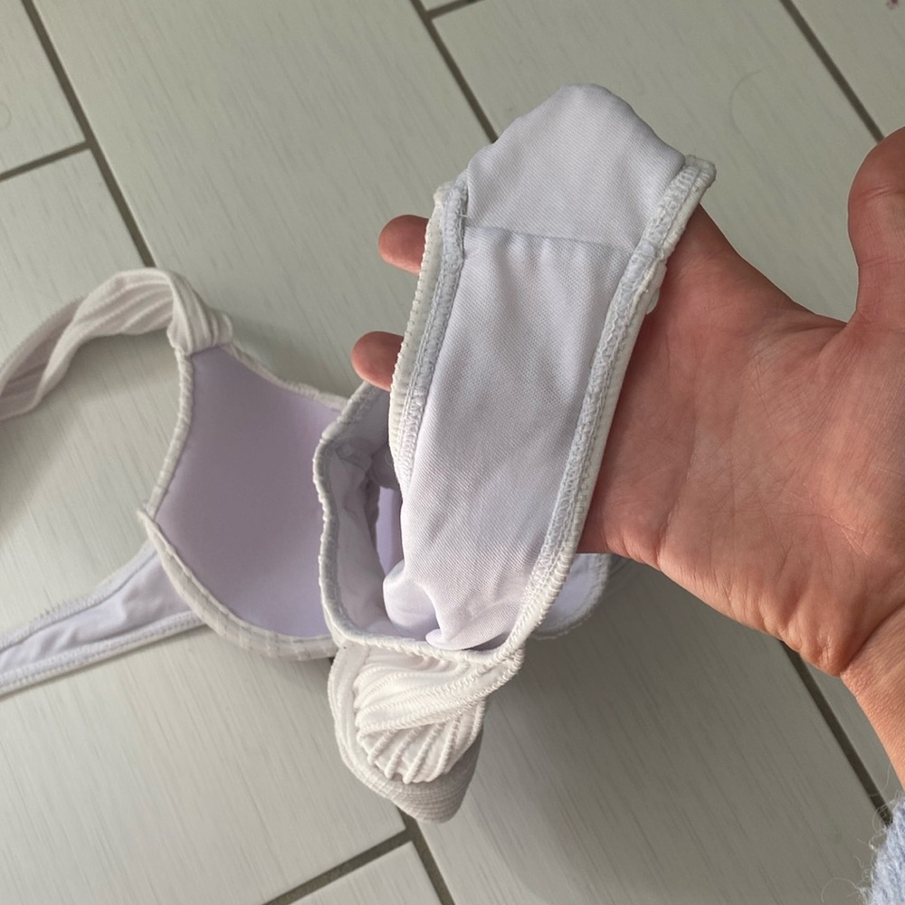 White Ribbed Bikini Set - Picture 3 of 3